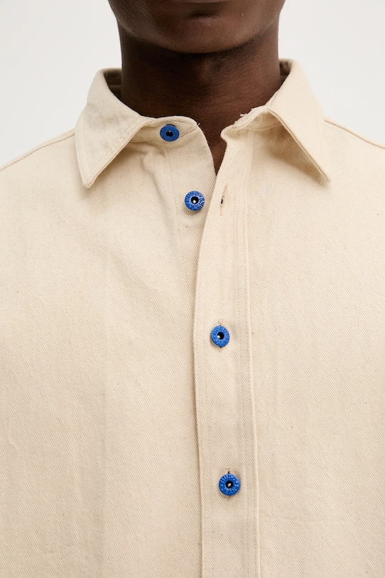 Hugo Blue camicia in cotone 50539120 beige