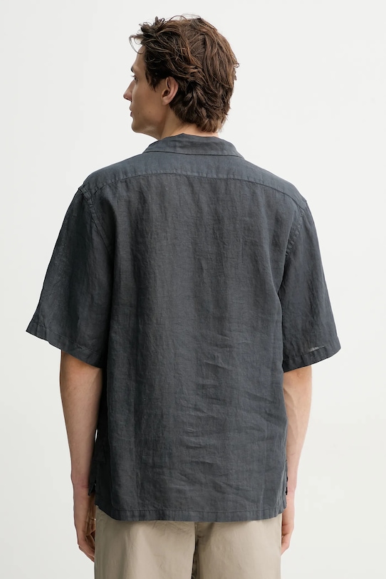 Одяг Льняне поло BARENA VENEZIA Camicia Mola CAU5072.3007 сірий