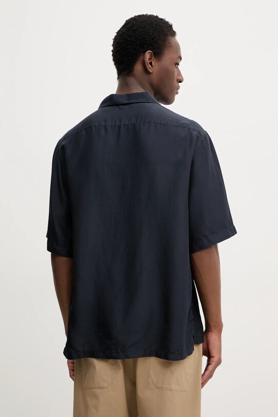 Odzież BARENA VENEZIA polo jedwabne Camicia Mola CAU5072.4134 granatowy