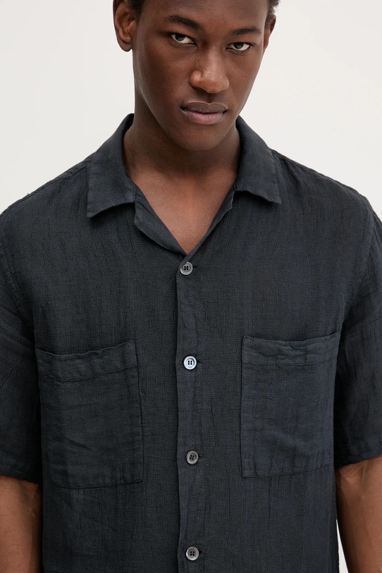 Льняная рубашка BARENA VENEZIA Camicia Mola тёмно-синий CAU5073.3144