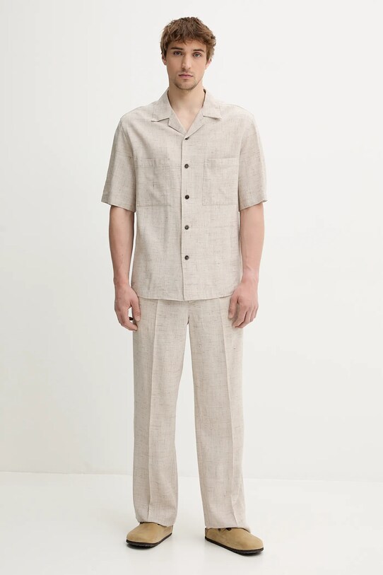 Košile BARENA VENEZIA Camicia Mola CAU5073.4150 béžová SS25