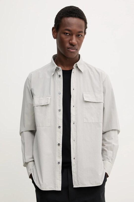 BARENA VENEZIA camasa din bumbac Camicia Mola lung gri CAU5075.2586