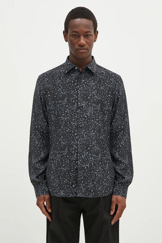 Košile Paul Smith viskóza modrá M1R.656U.P02579