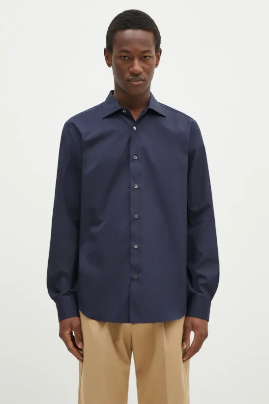 Хлопковая рубашка Paul Smith гладкий тёмно-синий M1R.790Y.M00050