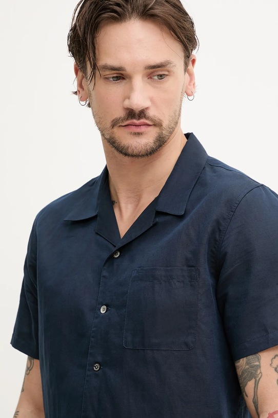 ZADIG&VOLTAIRE cămașă de in bleumarin WMSH01328.404