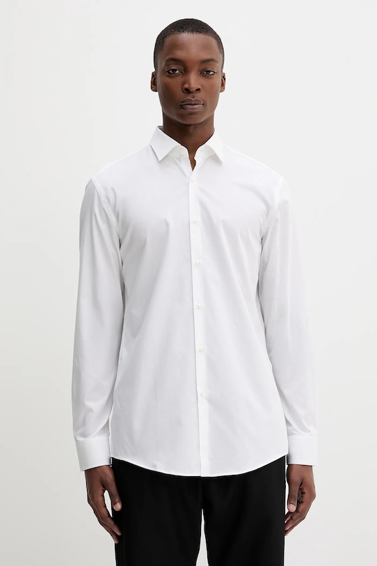 HUGO cămașă din bumbac lung alb 50539707