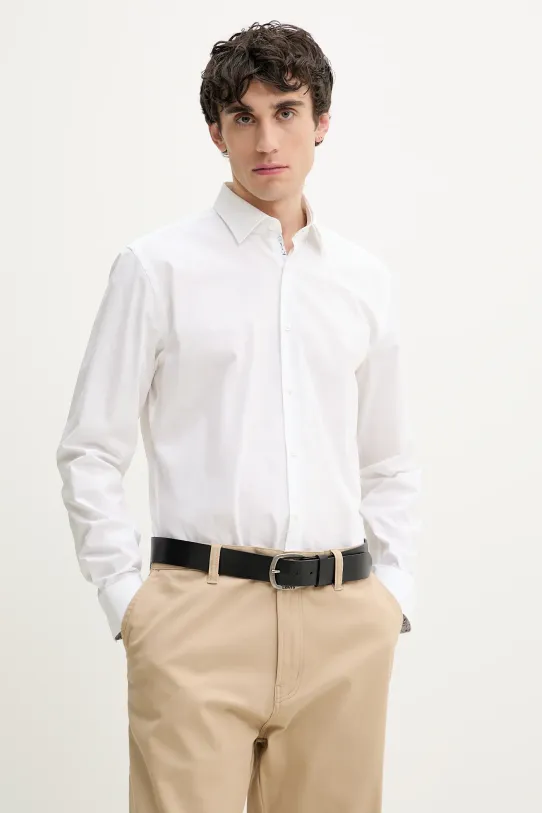 HUGO camicia in cotone slim bianco 50539808