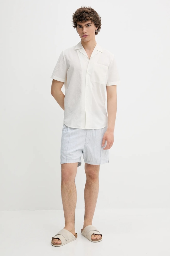 Košeľa HUGO 50539690 béžová SS25