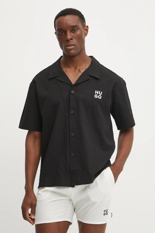 HUGO camasa uni negru 50540111