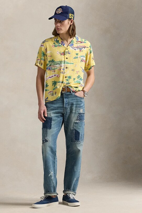 Odzież Polo Ralph Lauren koszula 710964796 żółty