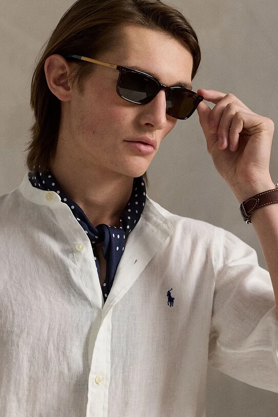 Polo Ralph Lauren camicia di lino bianco 710968925