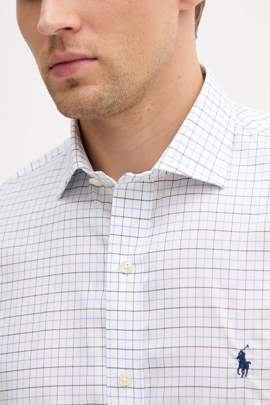 Памучна риза Polo Ralph Lauren 712969006 бял