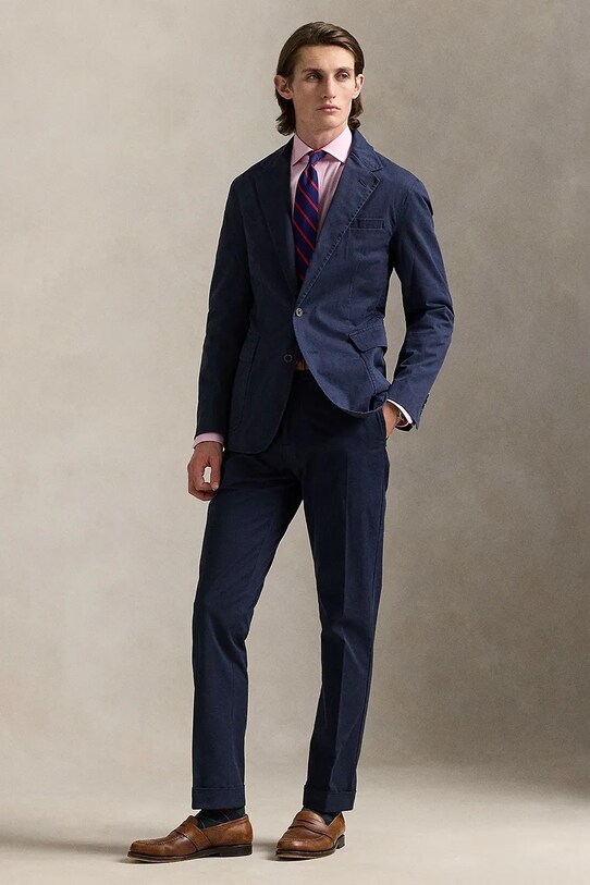 Хлопковая рубашка Polo Ralph Lauren розовый 712969015