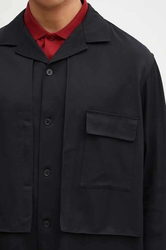 Πουκάμισο Y-3 Rayon Twill Shirt μαύρο JD3524