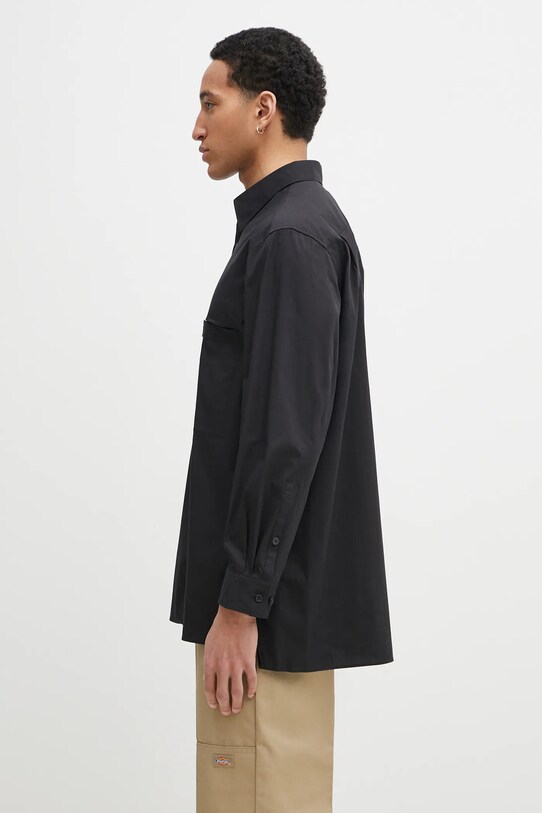 Πουκάμισο Y-3 Pleated Pocket Shirt JI7082 μαύρο SS25