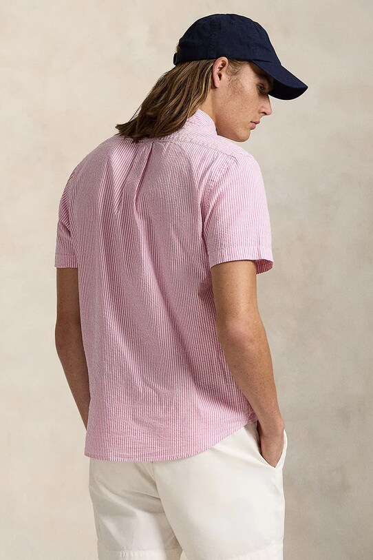 Polo Ralph Lauren koszula bawełniana Sport Shirt 710906574 różowy SS25