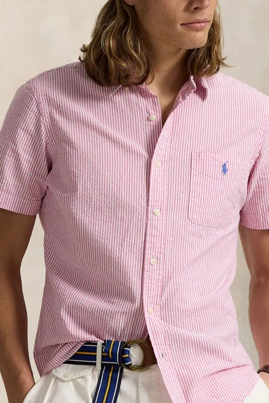 Oblečení Bavlněná košile Polo Ralph Lauren Sport Shirt 710906574 růžová