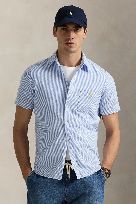 Памучна риза Polo Ralph Lauren Sport Shirt стандартна син 710906574