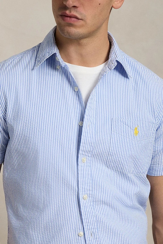 Памучна риза Polo Ralph Lauren Sport Shirt син 710906574