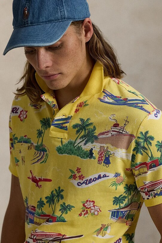 Polo Ralph Lauren polo in cotone Polo Shirt giallo 710963485