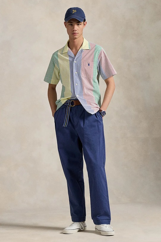 Odzież Polo Ralph Lauren koszula bawełniana Sport Shirt 710964421 multicolor