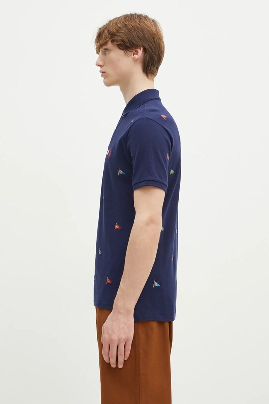 Βαμβακερό μπλουζάκι πόλο Polo Ralph Lauren Shirt 710964722 σκούρο μπλε SS25