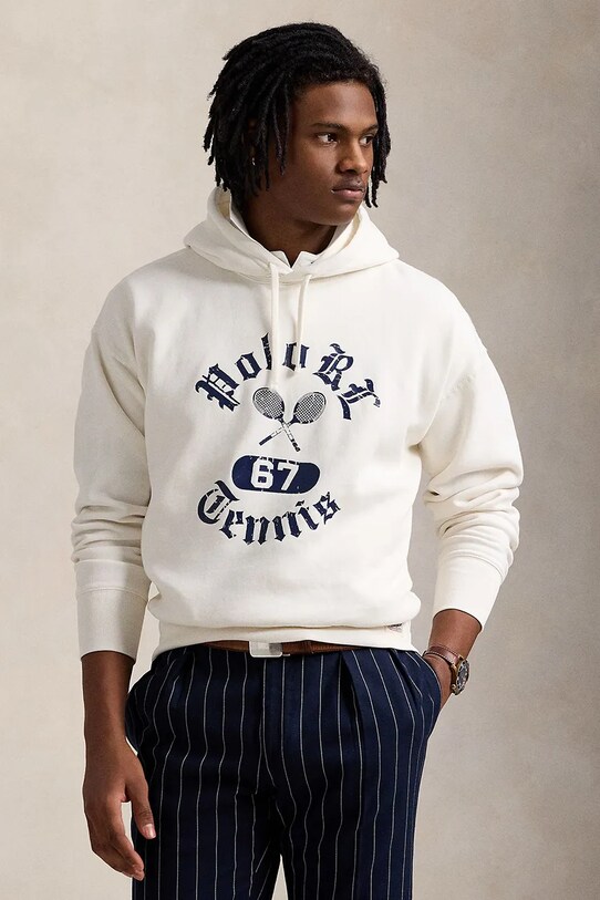 Mikina Polo Ralph Lauren Long Sleeve Sweatshirt potlač biela 710964974