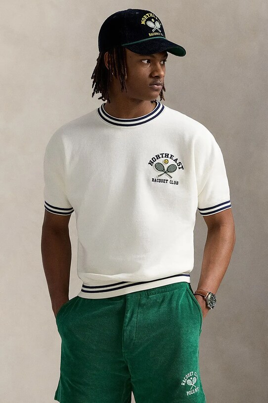 Polo Ralph Lauren t-shirt Short Sleeve Sweatshirt regolare bianco 710964975