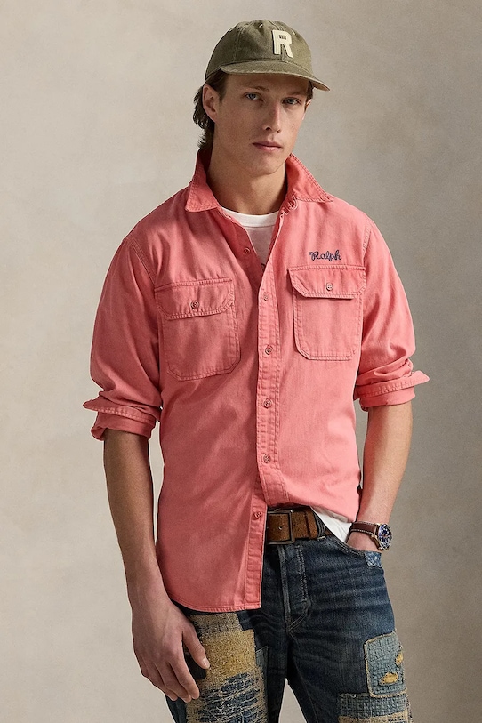 Polo Ralph Lauren pamut ing Sport Shirt pamut piros 710965069