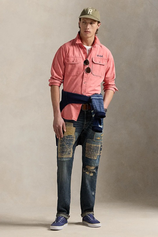 Polo Ralph Lauren pamut ing Sport Shirt piros 710965069