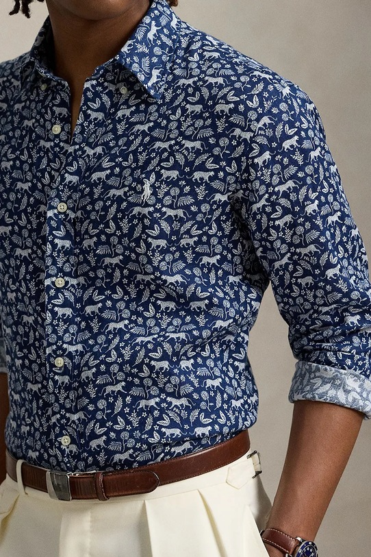 Ρούχα Πουκάμισο από λινό Polo Ralph Lauren Sport Shirt 710968911 μπλε