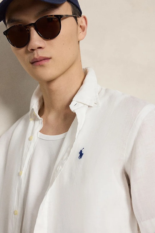 Polo Ralph Lauren koszula lniana Sport Shirt biały 710968912