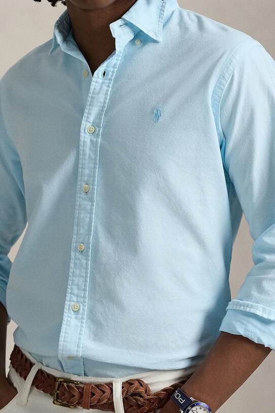 Polo Ralph Lauren koszula bawełniana Sport Shirt niebieski 710968913