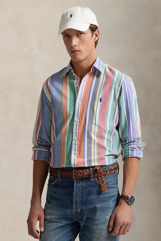 Bavlněná košile Polo Ralph Lauren Sport Shirt regular námořnická modř 710968964