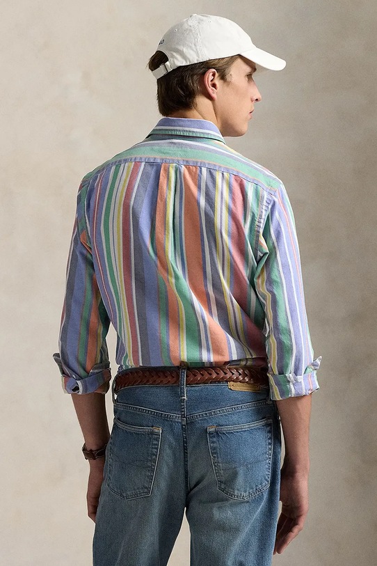 Polo Ralph Lauren koszula bawełniana Sport Shirt 710968964 granatowy SS25