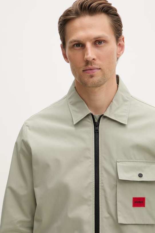 HUGO košilová bunda pánská zelená 50482701