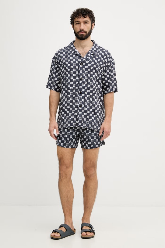 HUGO πουκάμισο παραλίας Ανδρικό BEACH SHIRT RELAXED 50540065 σκούρο μπλε SS26