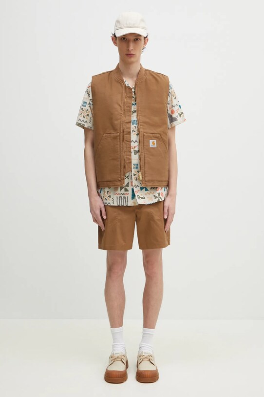 Памучна риза Columbia Pine Canyon Short 2037171 бежов