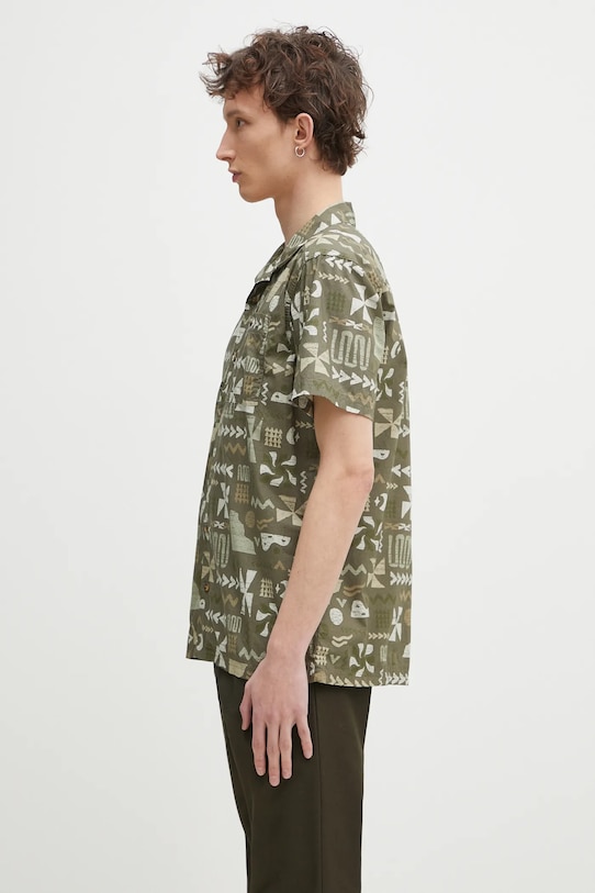 Columbia cotton shirt Pine Canyon Short 2037171 green SS25