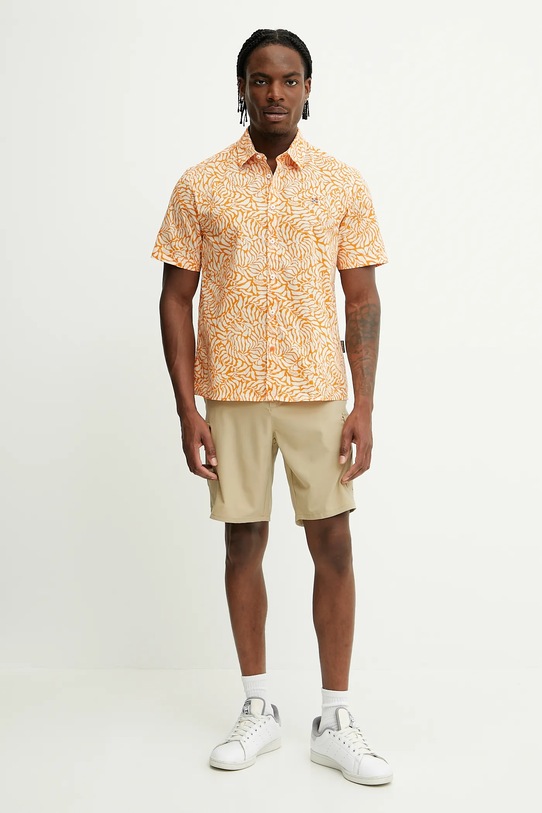 Napapijri cămașă din bumbac G-Ronge NP0A4IDLFCW1 portocaliu SS25