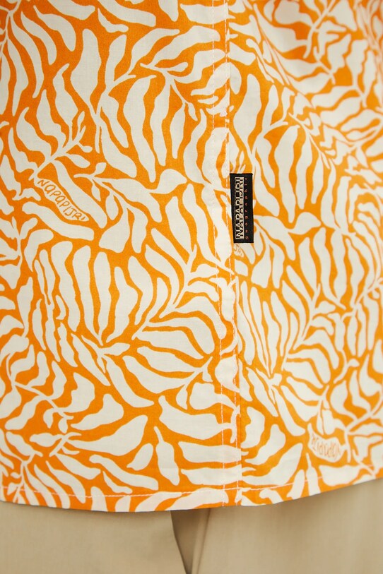 Napapijri cămașă din bumbac G-Ronge NP0A4IDLFCW1 portocaliu