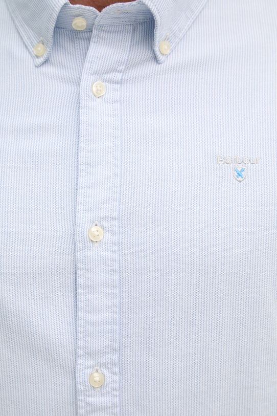 Barbour koszula męska bawełniana Striped Oxtown Tailored Shirt MSH5303 niebieski