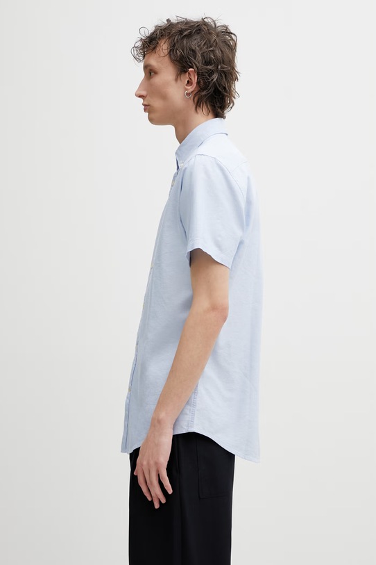 Barbour koszula bawełniana Oxtown S/S Tailored Shirt MSH5313 niebieski SS26