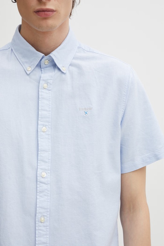 Barbour koszula bawełniana Oxtown S/S Tailored Shirt niebieski MSH5313