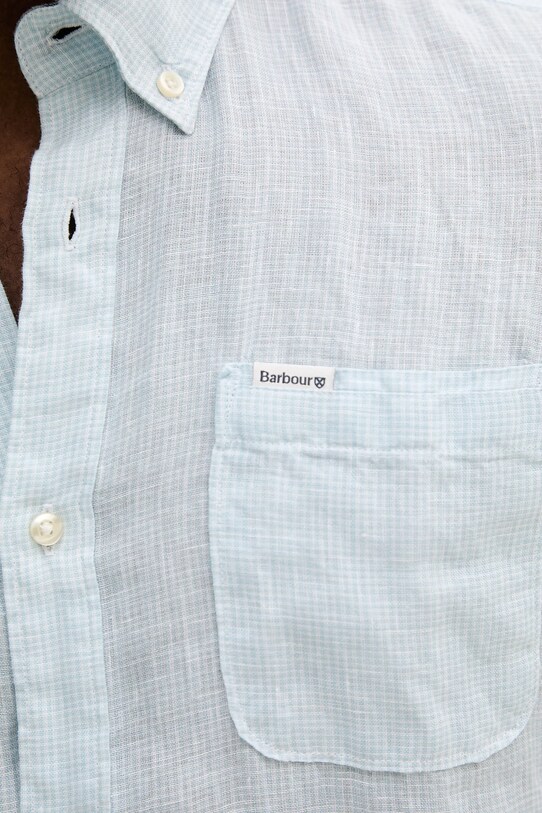 Ленена риза Barbour Linton Tailored Shirt MSH5325 тюркоазен