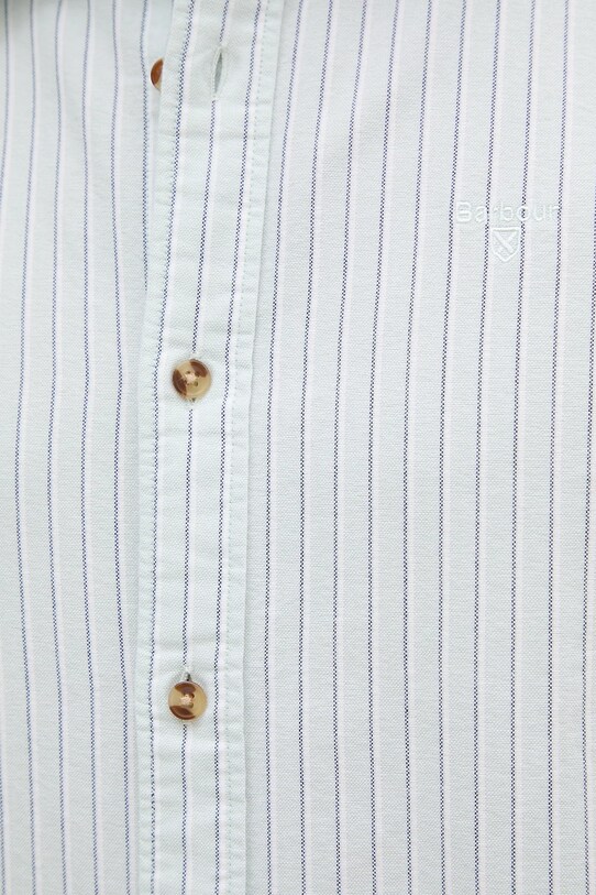 Barbour koszula bawełniana Fenfield Oxford Stripe Relaxed Fit Shirt MSH5586 turkusowy