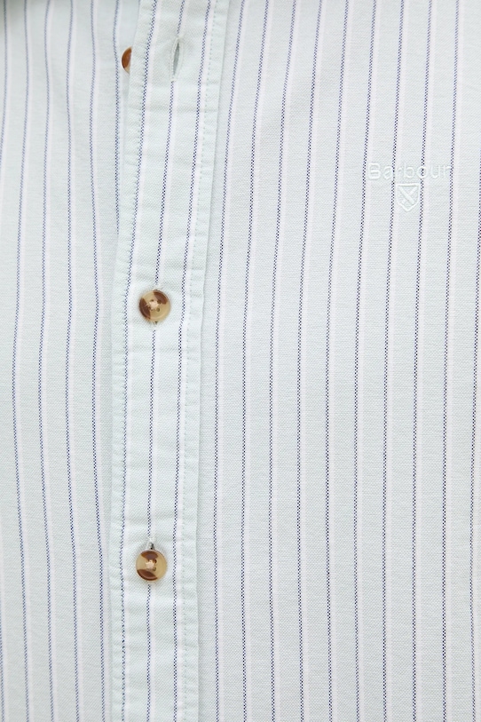 Βαμβακερό πουκάμισο Barbour Fenfield Oxford Stripe Relaxed Fit Shirt MSH5586 τιρκουάζ