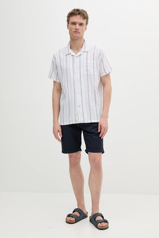 Košeľa Barbour Garnock Stripe S/S Regular Fit Shirt MSH5608 biela SS25