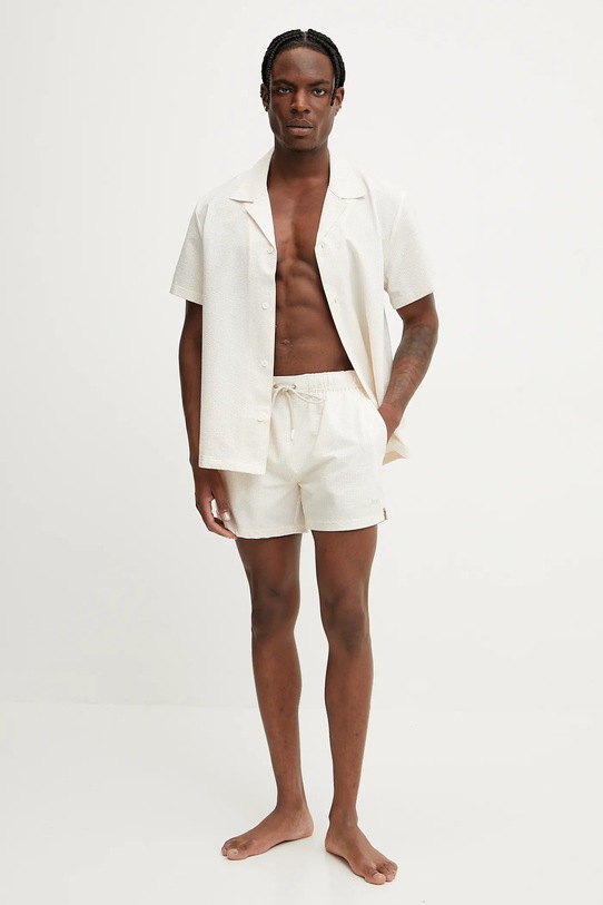 Пляжна сорочка BOSS 50540037 бежевий SS25