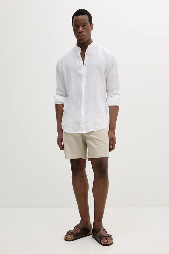 Сорочка з льону BOSS Orange 50537369 білий SS25